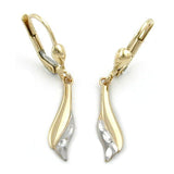 Brisur, bicolor gemustert, 9Kt GOLD