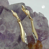 Brisur, bicolor gemustert, 9Kt GOLD