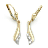 Brisur, bicolor gemustert, 9Kt GOLD