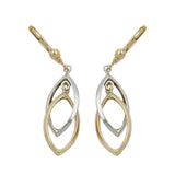 Brisur, 2 Ovale, bicolor, 9Kt GOLD