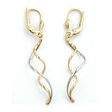 Brisur, 2 Spiralen bicolor, 9Kt GOLD