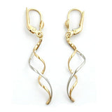 Brisur, 2 Spiralen bicolor, 9Kt GOLD