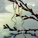 Brisur, 2 Spiralen bicolor, 9Kt GOLD