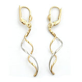 Brisur, 2 Spiralen bicolor, 9Kt GOLD