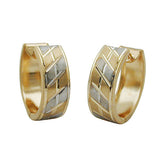 Creole, bicolor diamantiert, 9Kt GOLD
