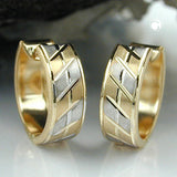 Creole, bicolor diamantiert, 9Kt GOLD