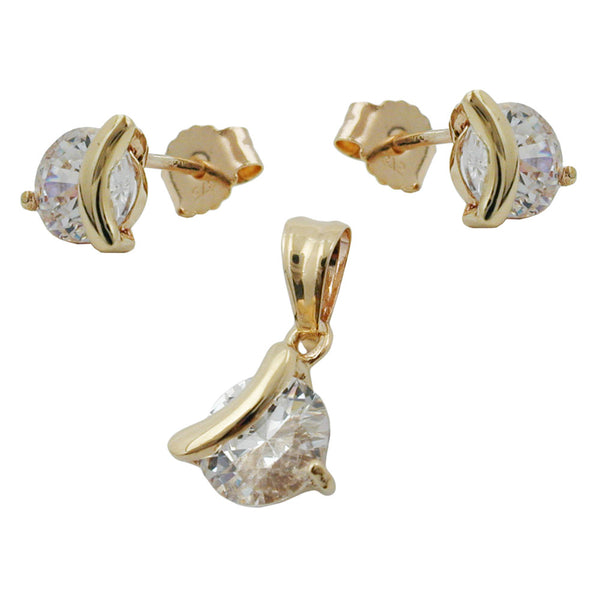 Set, Ohrstecker/Anhänger, 9Kt GOLD