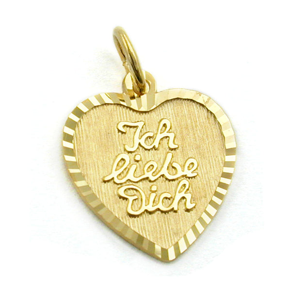 Anhänger Herz -Ich liebe Dich-, 9Kt GOLD
