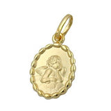 Anhänger, Engel, oval, 9Kt GOLD