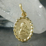 Anhänger, Engel, oval, 9Kt GOLD
