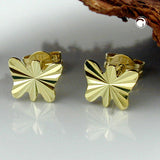 Stecker 7x6mm Schmetterling diamantiert 8Kt GOLD