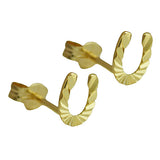 Stecker 6x6mm Hufeisen diamantiert 8Kt GOLD