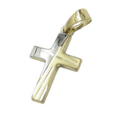 Anhänger, Kreuz bicolor, 9Kt GOLD