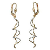 Brisur, 2 Spiralen bicolor, 9Kt GOLD