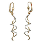 Brisur, 2 Spiralen bicolor, 9Kt GOLD