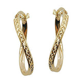 Creole 23x2mm oval diamantiert 9Kt GOLD