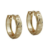 Creole, vorn matt diamantiert, 9Kt GOLD