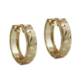 Creole, vorn matt diamantiert, 9Kt GOLD