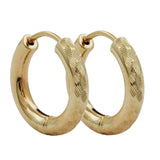 Creole, rund, diamantiert, 9Kt GOLD