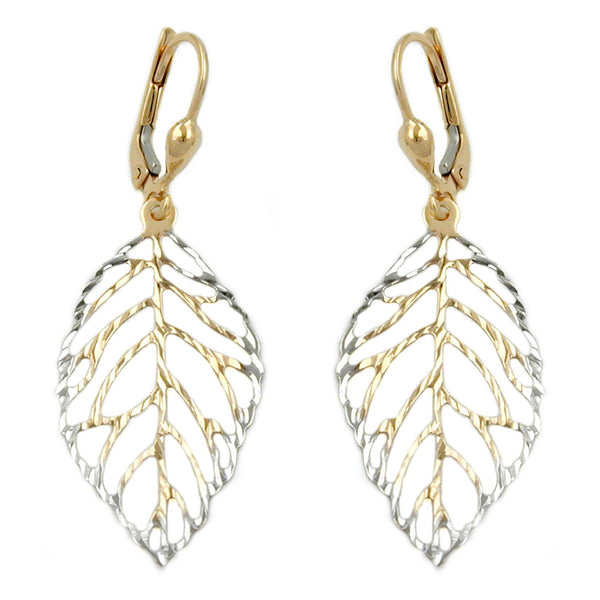 Brisur 45x16mm Blatt durchbrochen 9Kt GOLD