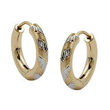 Creole, rund, diamantiert, 9Kt GOLD
