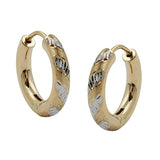 Creole, rund, diamantiert, 9Kt GOLD