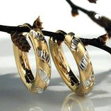 Creole, rund, diamantiert, 9Kt GOLD