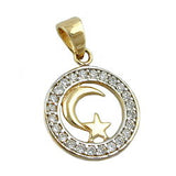 Anhänger Mond/Stern islamisch, 9Kt GOLD