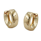 Creole 12x5mm Klappscharnier matt diamantiert 9Kt GOLD