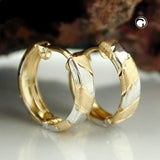 Creole, bicolor diamantiert, 9Kt GOLD