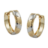 Creole, bicolor diamantiert, 9Kt GOLD