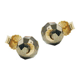 Stecker, schwarz-ton, Mond 14Kt GOLD