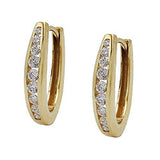 Creole 16x3,5mm Klappscharnier mit Zirkonias 9Kt GOLD