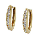 Creole 16x3,5mm Klappscharnier mit Zirkonias 9Kt GOLD
