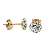 Stecker, mit vielen Steinen, 9Kt GOLD