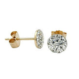 Stecker, mit vielen Steinen, 9Kt GOLD