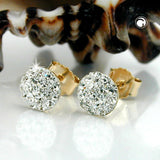 Stecker, mit vielen Steinen, 9Kt GOLD