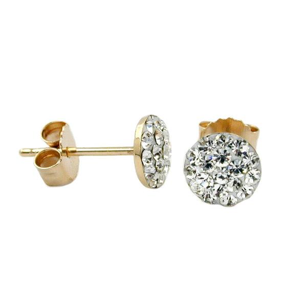 Stecker, mit vielen Steinen, 9Kt GOLD