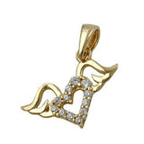 Anhänger, Herz mit Flügeln, 9Kt GOLD
