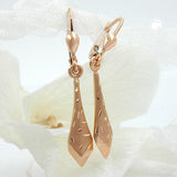 Brisur, matt diamantiert, 9Kt Rotgold