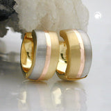 Creole, tricolor matt-glänzend, 9Kt GOLD