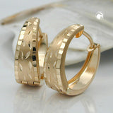Creole, oval, matt-glänzend, 9Kt GOLD