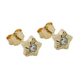 Stecker, Stern, Zirkonia, 9Kt GOLD