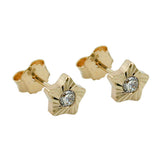 Stecker, Stern, Zirkonia, 9Kt GOLD