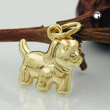 Anhänger, Hund matt-glänzend, 9Kt GOLD