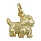 Anhänger, Hund matt-glänzend, 9Kt GOLD