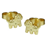 Stecker 6x7mm Hund glänzend 9Kt GOLD