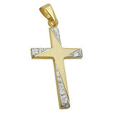 Anhänger, Kreuz bicolor, 9Kt GOLD
