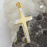Anhänger, Kreuz bicolor, 9Kt GOLD