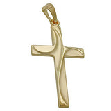 Anhänger, Kreuz diamantiert, 9Kt GOLD